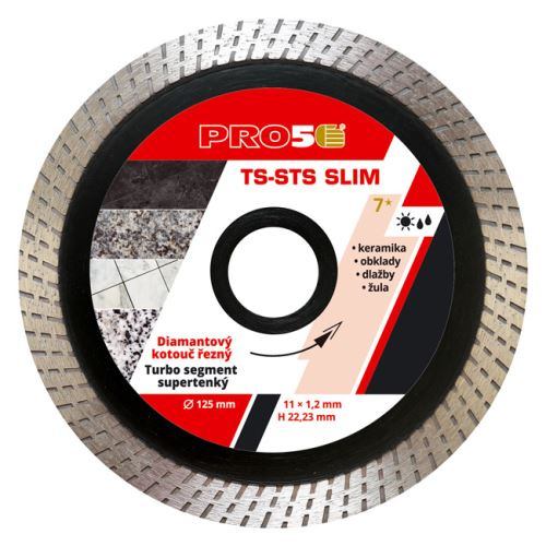 PRO5 | diamantový kotouč na obklady a dlažbu Ø125 mm – jolly hrany (turbo)