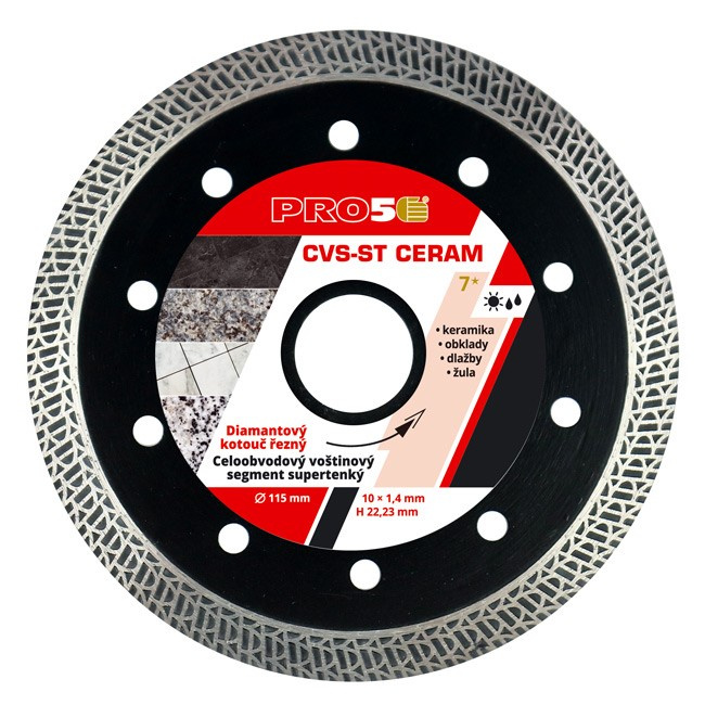 PRO5 | diamantový kotouč na obklady a dlažbu Ø115 mm – jolly hrany