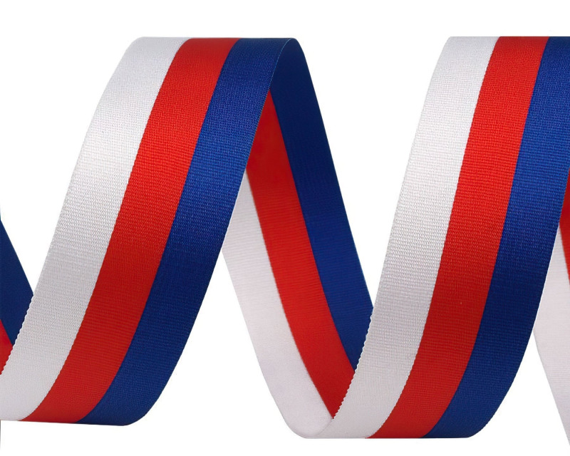 Taftová stuha TRIKOLORA CZ / Česká republika, šíře 3cm (stuha v metráži)