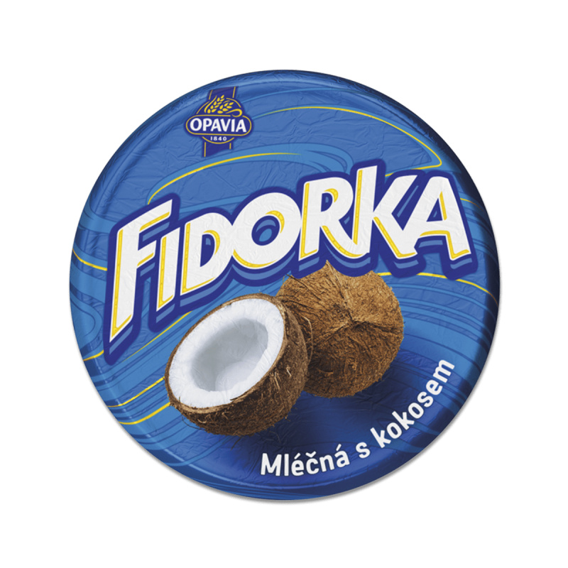 Opavia Fidorka - mléčná s kokosem, 30 g