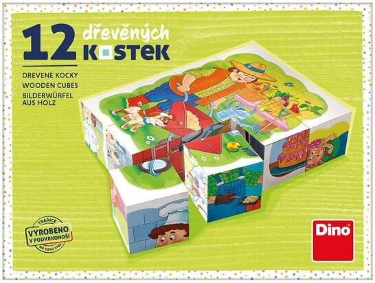Dino Povolání 12 ks kostek
