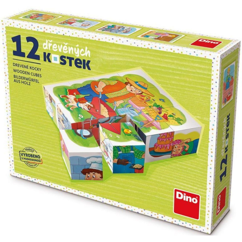 Dino Povolání 12 ks kostek