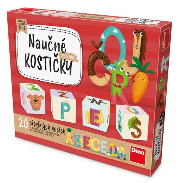 DINO ABECEDA 20 Dřevěné kostky