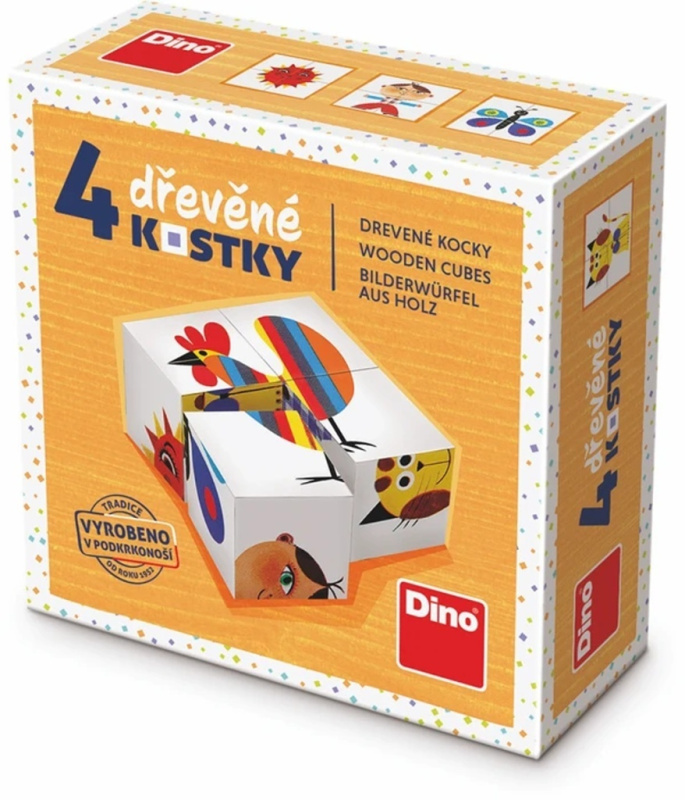 Dino Dřevěné kostky Kohout