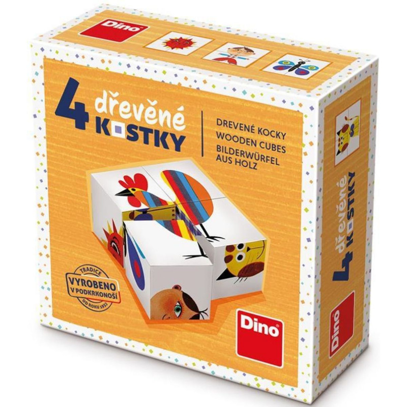Dino Dřevěné kostky Kohout