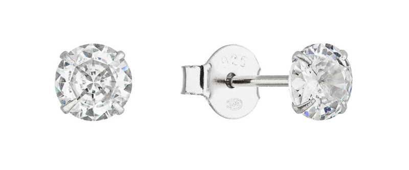 Evolution Group - Pavona Třpytivé stříbrné peckové náušnice 11405.1