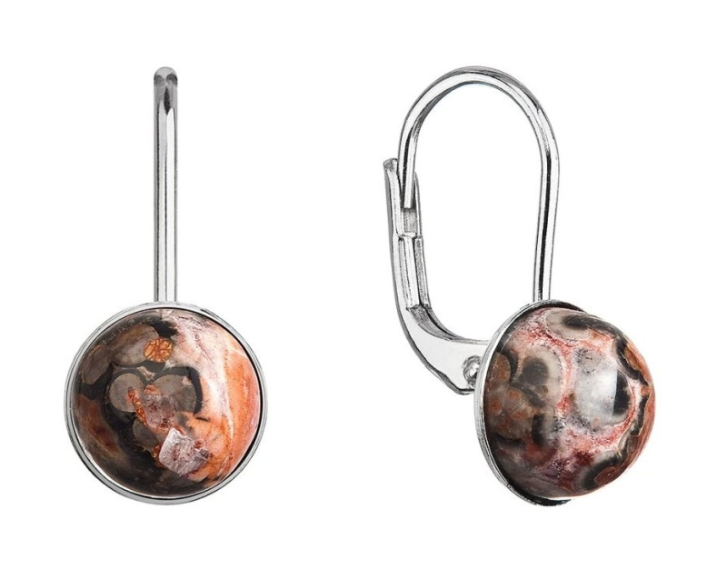 Evolution Group - Pavona Stříbrné visací náušnice s pravým jaspisem 11481.3