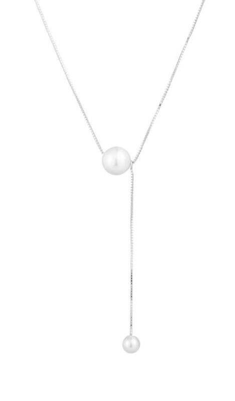 Evolution Group - Pavona Půvabný stříbrný náhrdelník se shell perličkami 12103.1