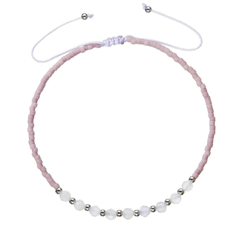 Evolution Group - Pavona Textilní náramek s fialovými Miyuki korálky 13037.3 amethyst