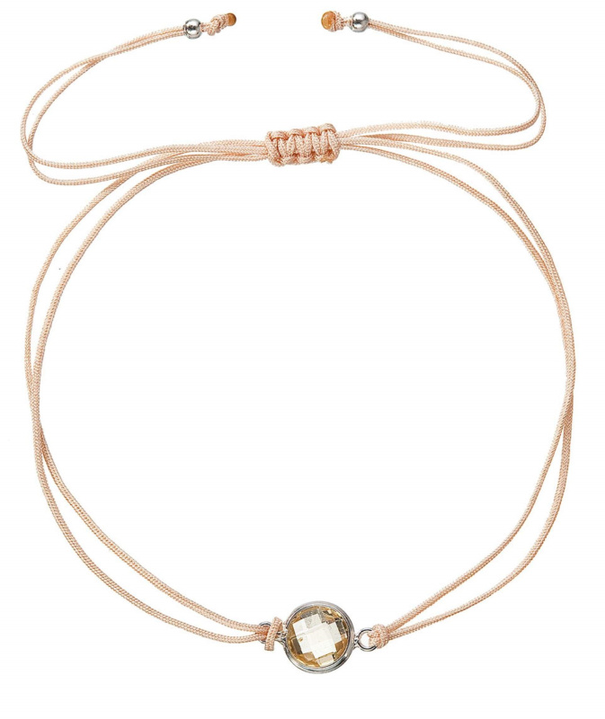 Evolution Group - Pavona Béžový kabala náramek s krystalem 13041.3 beige