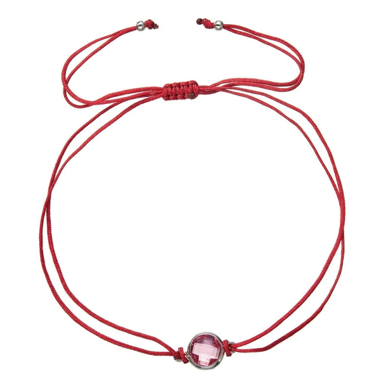 Evolution Group - Pavona Červený kabala náramek s krystalem 13041.3 red