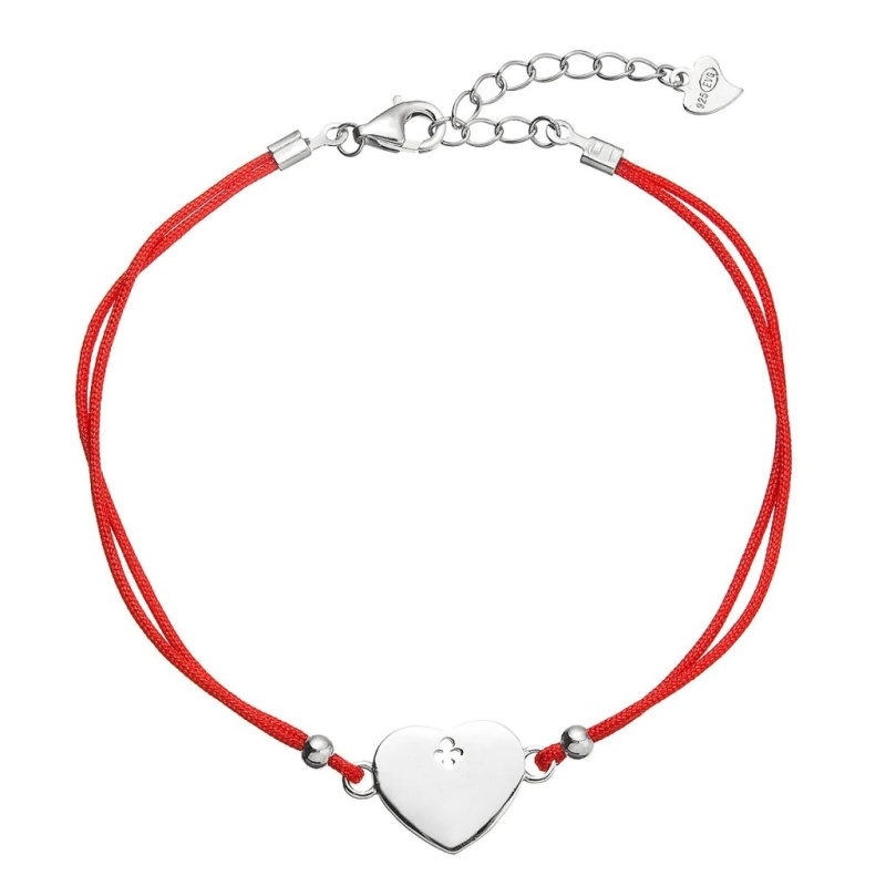 Evolution Group - Pavona Romantický kabala náramek se srdíčkem 13049.3 red