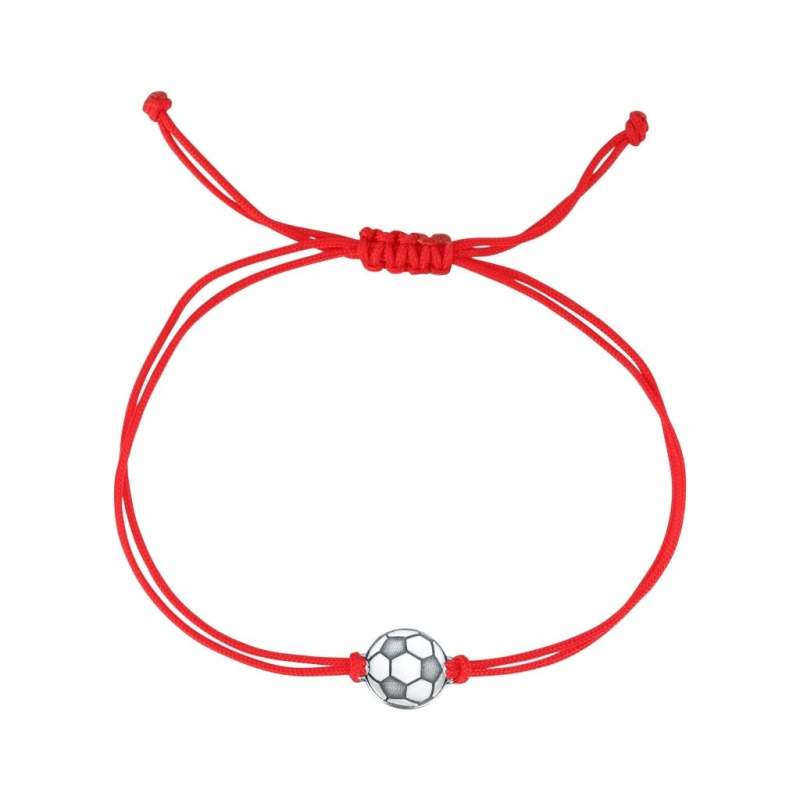 Evolution Group - Pavona Červený kabala náramek s fotbalovým míčem 13057.3 red