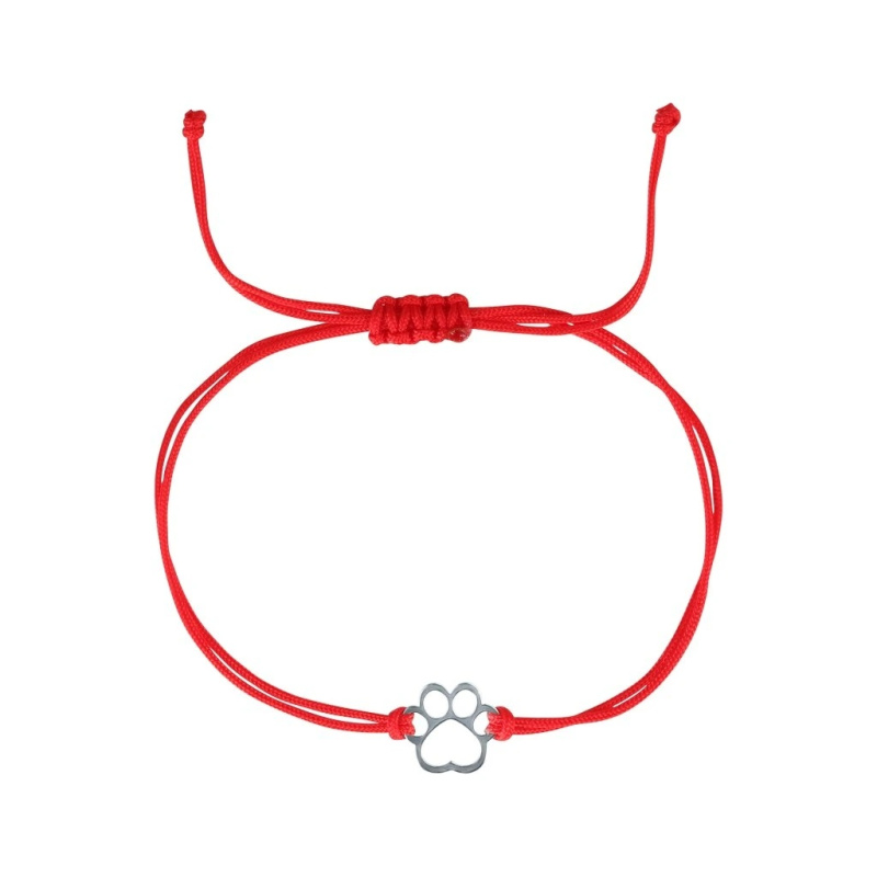 Evolution Group - Pavona Červený kabala náramek s psí tlapkou 13058.3 red