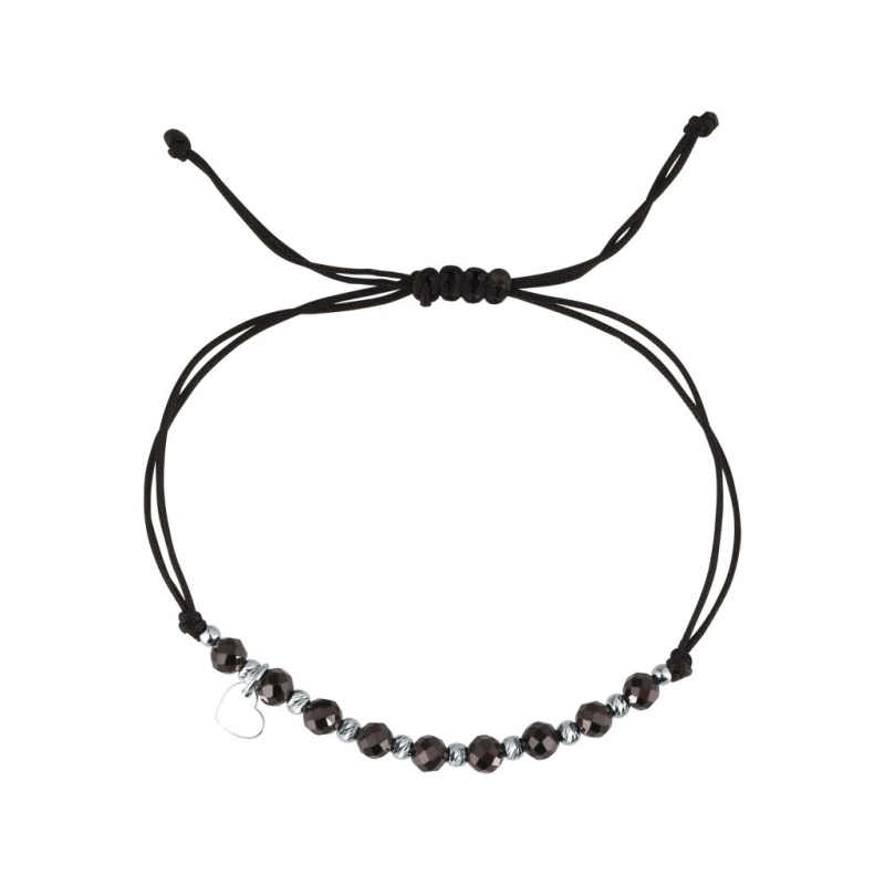 Evolution Group - Pavona Černý textilní náramek se spinelem 13059.3