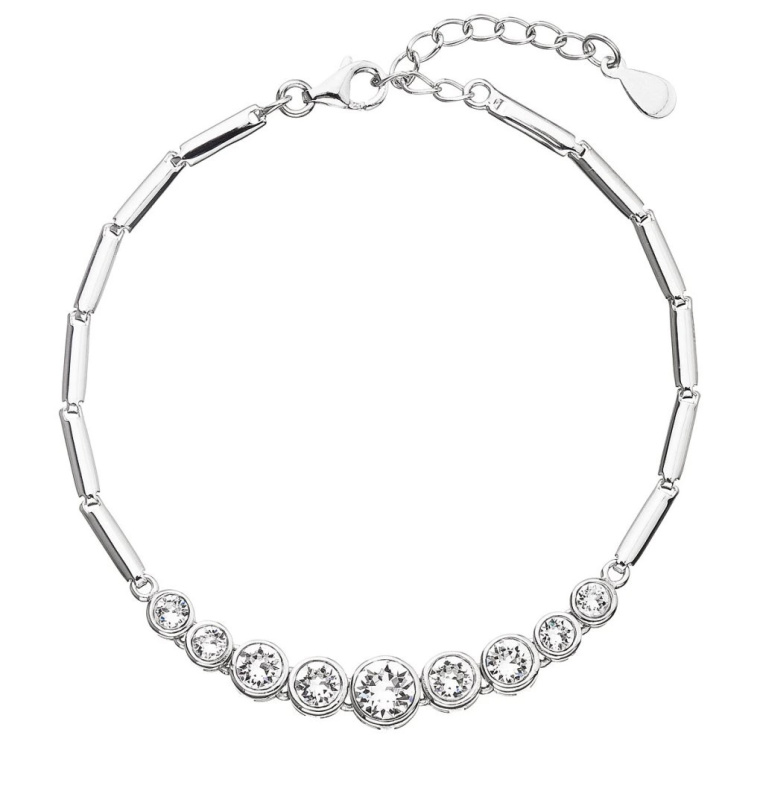 Evolution Group - Pavona Stříbrný náramek s krystaly Swarovski 33111.1