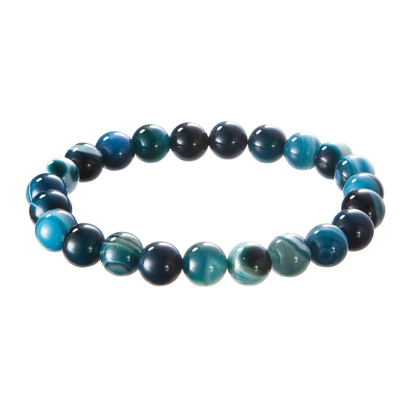 Evolution Group - Pavona Minerální náramek z tmavého mechového achátu 43056.3