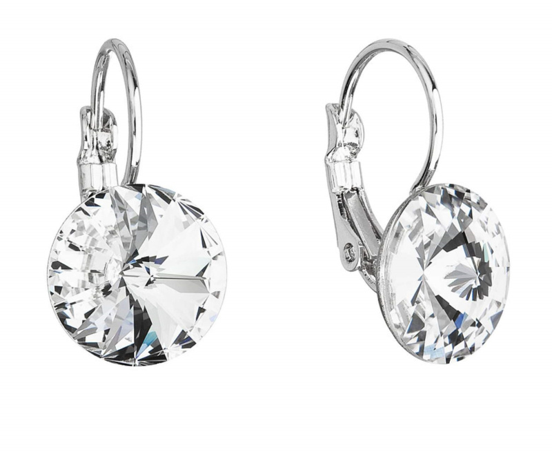 Evolution Group - Pavona Blyštivé visací náušnice s krystaly Swarovski 51002.1