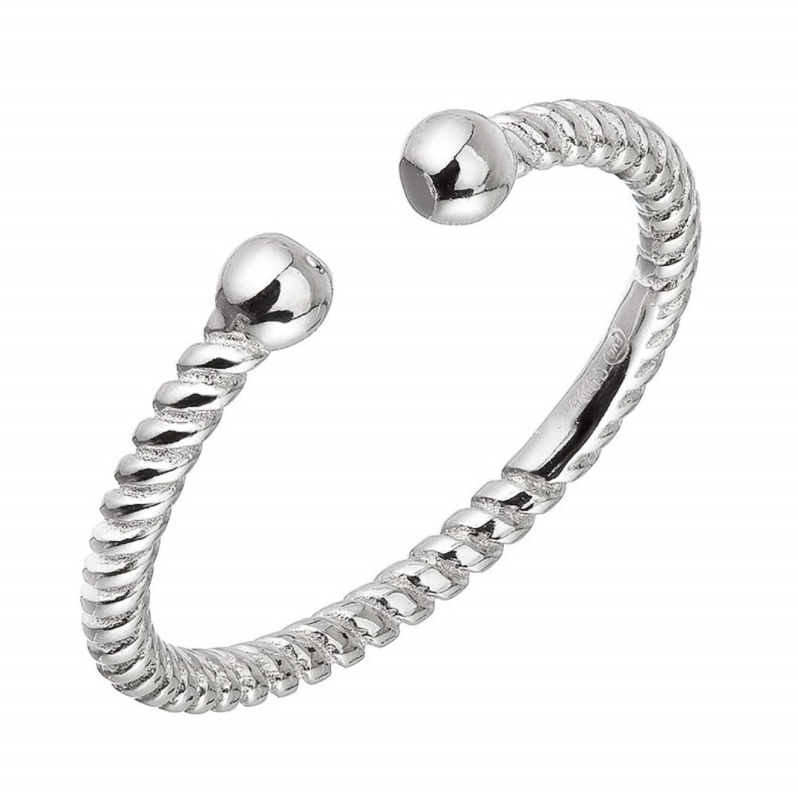 Evolution Group - Pavona Minimalistický otevřený prsten ze stříbra 65003 UNI