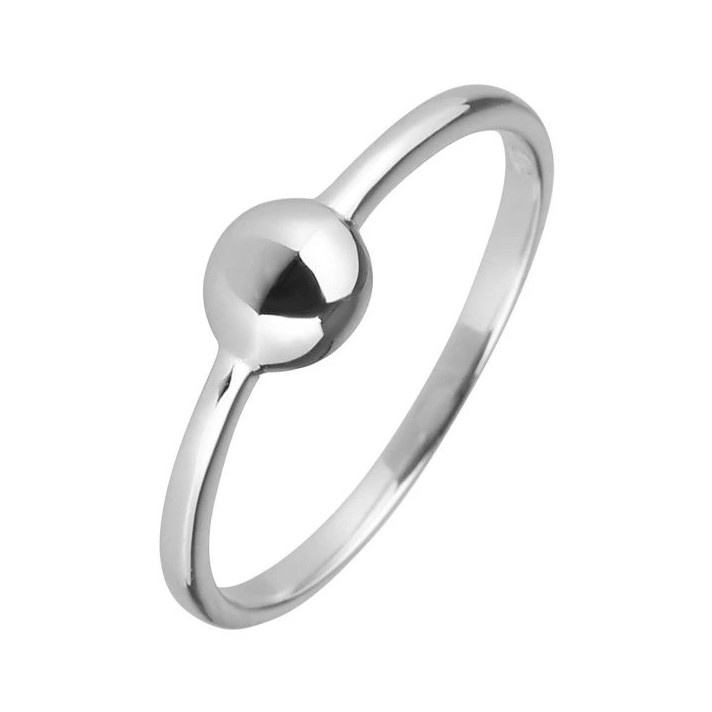 Evolution Group - Pavona Stříbrný prsten s lesklou kulatou pecičkou 65007 50 mm