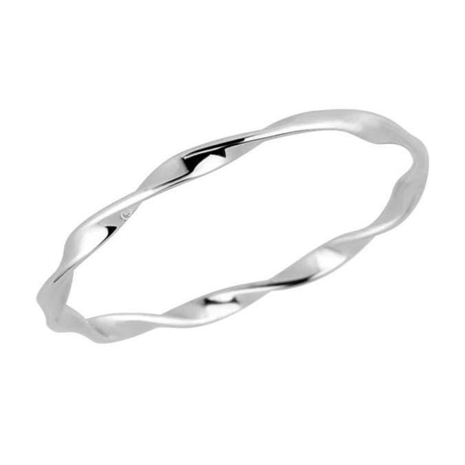 Evolution Group - Pavona Minimalistický stříbrný prsten s krouceným designem 65013 50 mm