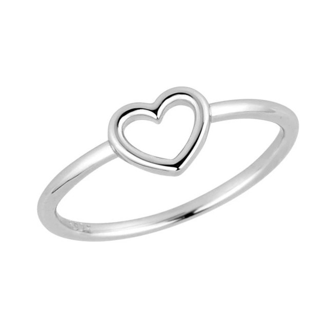 Evolution Group - Pavona Něžný stříbrný prsten se srdíčkem 65017 56 mm
