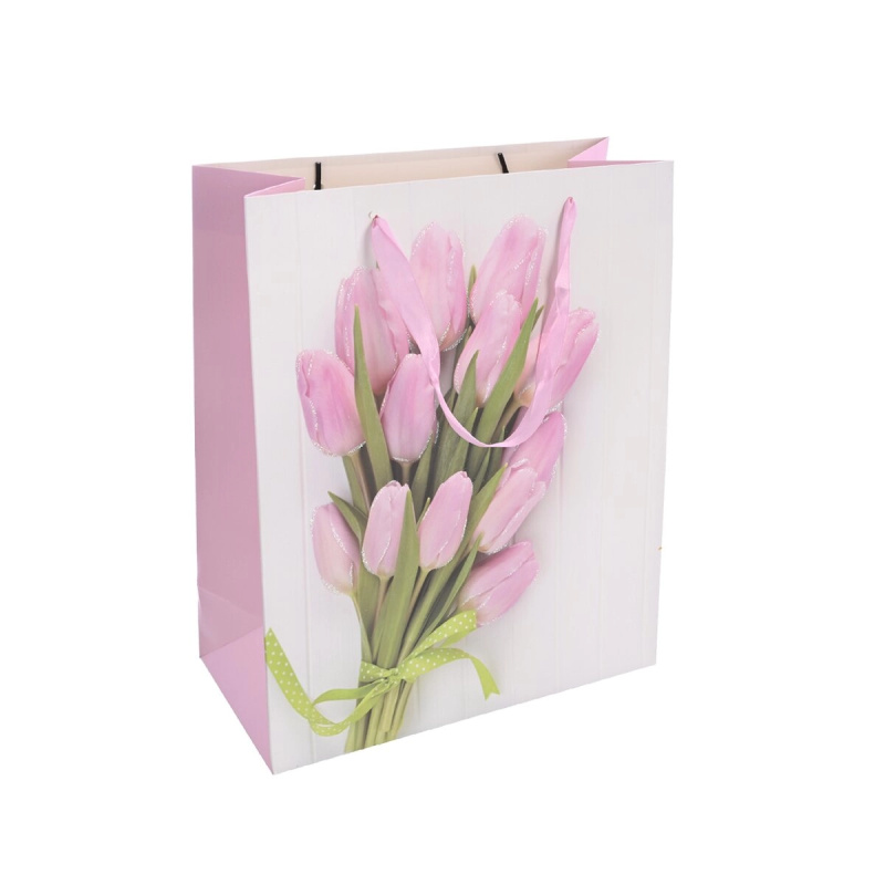 Taška papírová dárková tulipány A0372/3