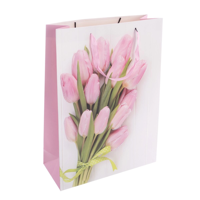Taška papírová dárková tulipány A0372/4