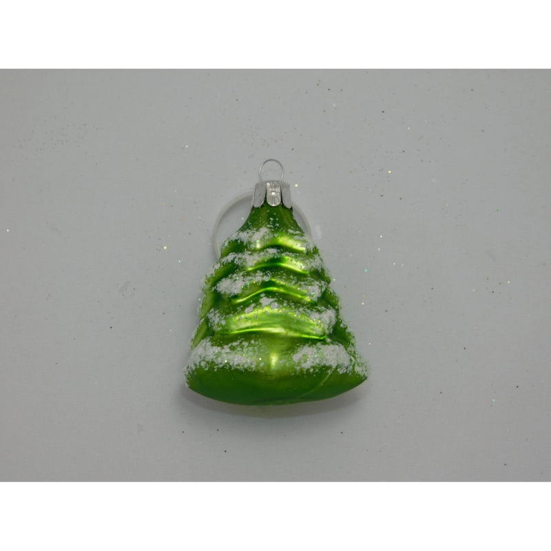 Ornex Skleněná vánoční ozdoba stromeček zelený 7 cm