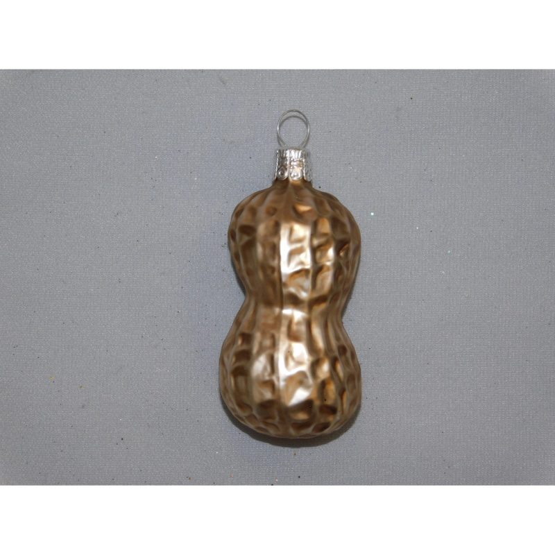 Ornex Vánoční ozdoba ořech skleněný arašídový 61 mm