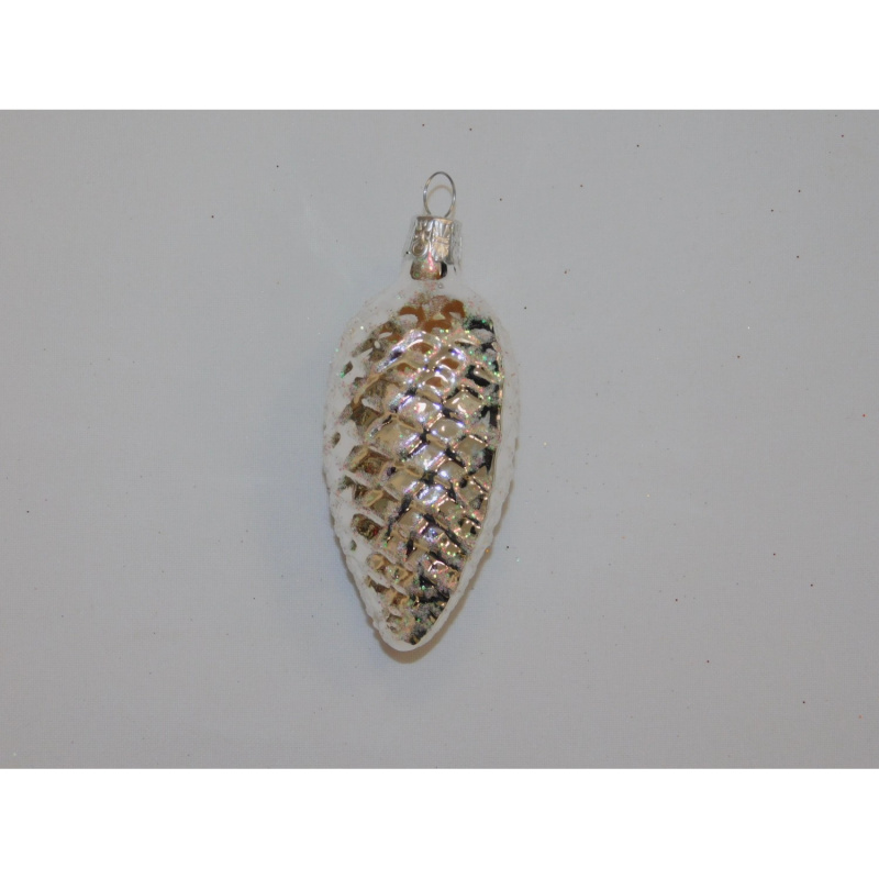 ONREX Vánoční ozdoba skleněná šiška stříbrná 8 cm