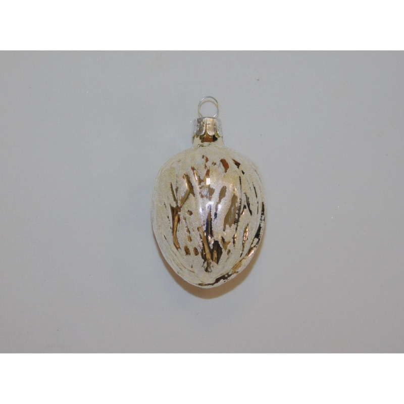 ONREX Vánoční ozdoba skleněná ořech zlatý 5,5 cm