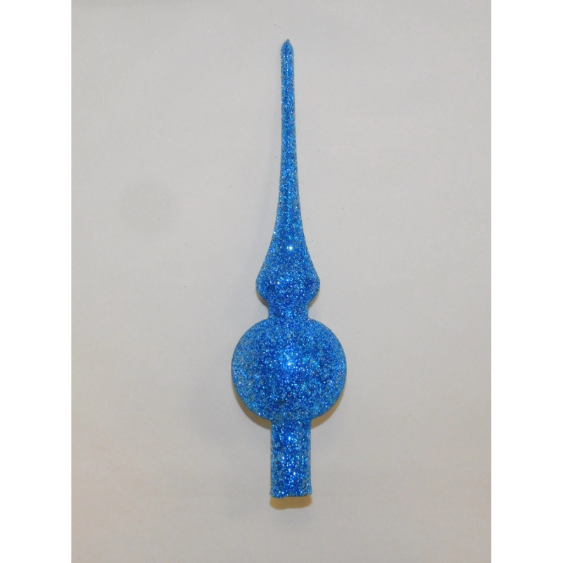 ONREX Vánoční ozdoba skleněná špice červená posyp 28 cm