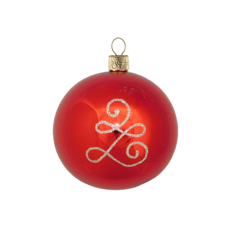 ORNEX Koule skleněná červená ornament 80 mm