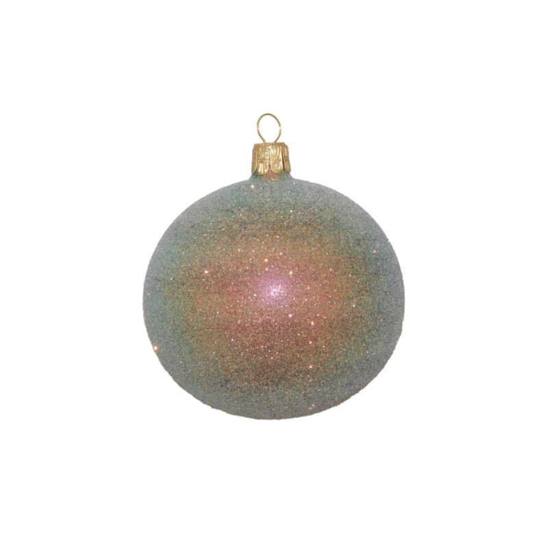 ORNEX Koule skleněná fialová posyp 80 mm
