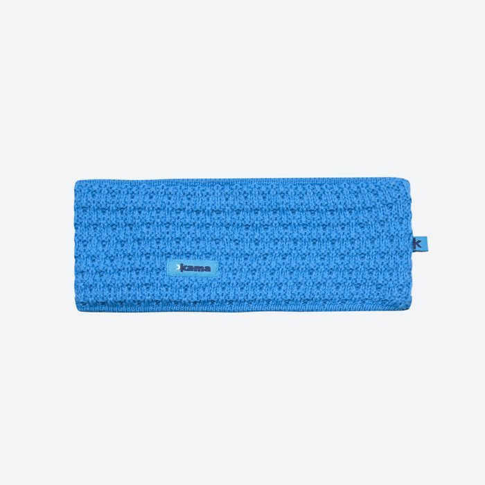 KAMA C36 pletená merino čelenka,  modrá