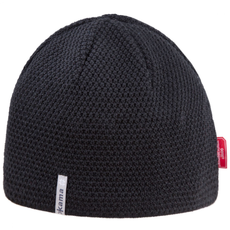 Pletená čepice Kama s membránou Gore Windstopper, černá