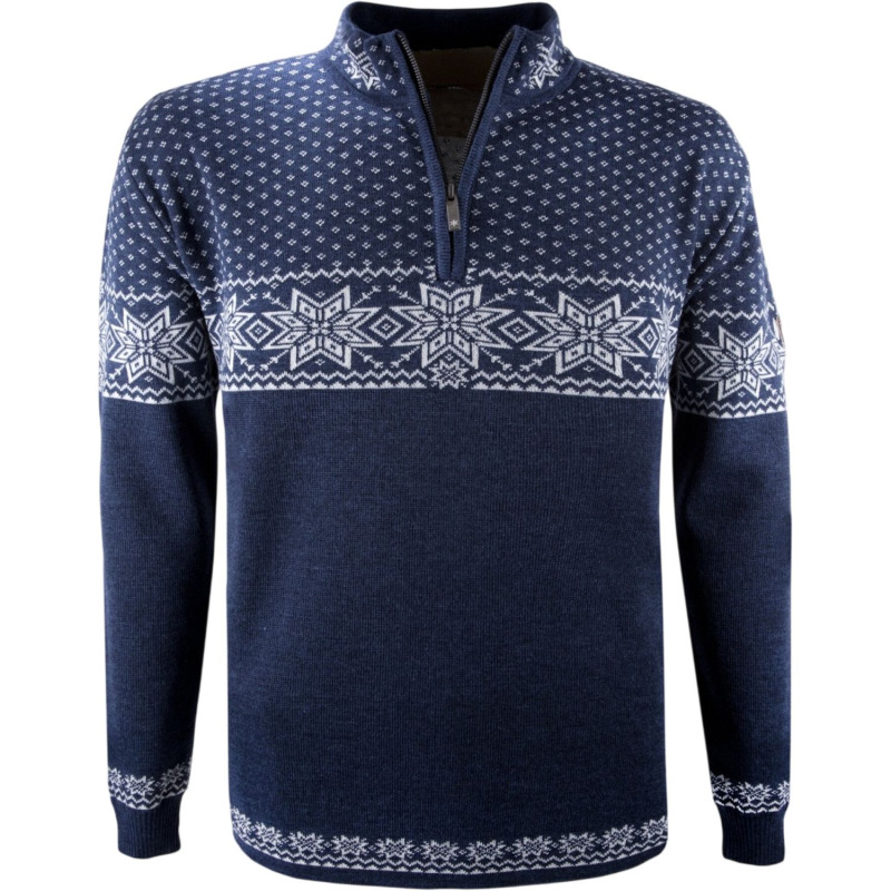 KAMA 4053 unisex merino svetr,  modrý Velikost: M
