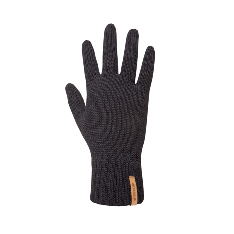 KAMA R102 pletené merino rukavice, černá Velikost: M