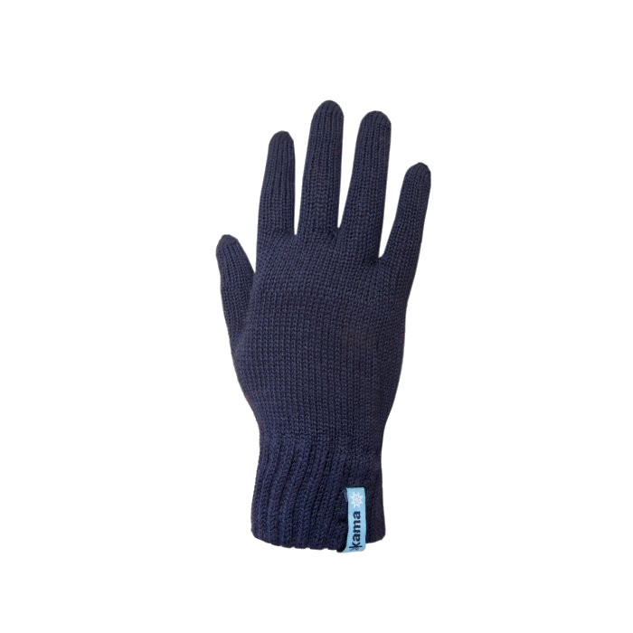 KAMA R101 pletené merino rukavice,  tm. modrá Velikost: M