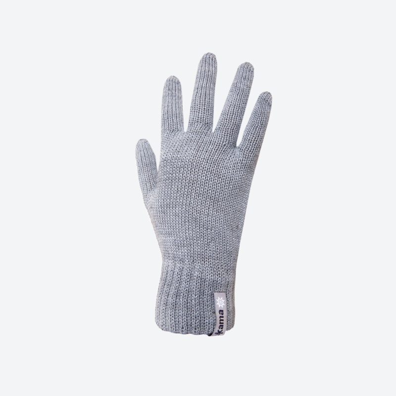 KAMA R101 pletené merino rukavice,  šedá Velikost: L