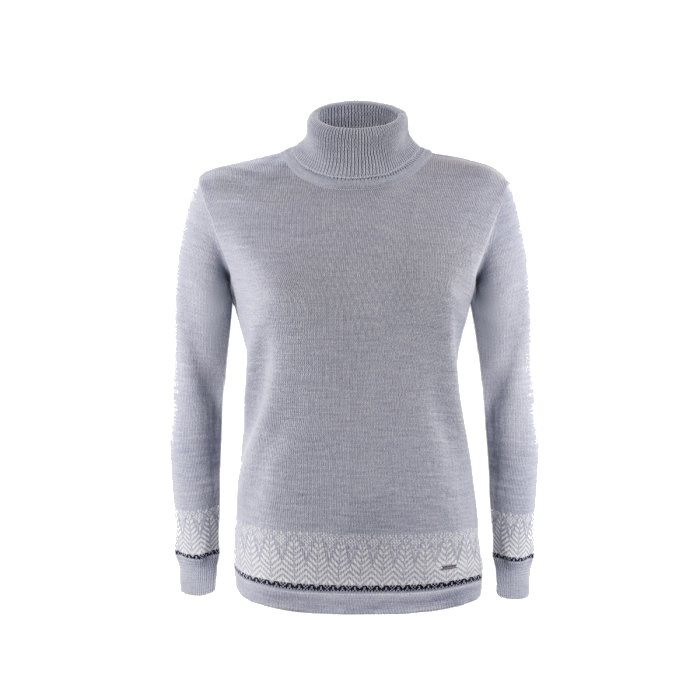 KAMA 5022 dámský merino svetr,  sv. šedá Velikost: M