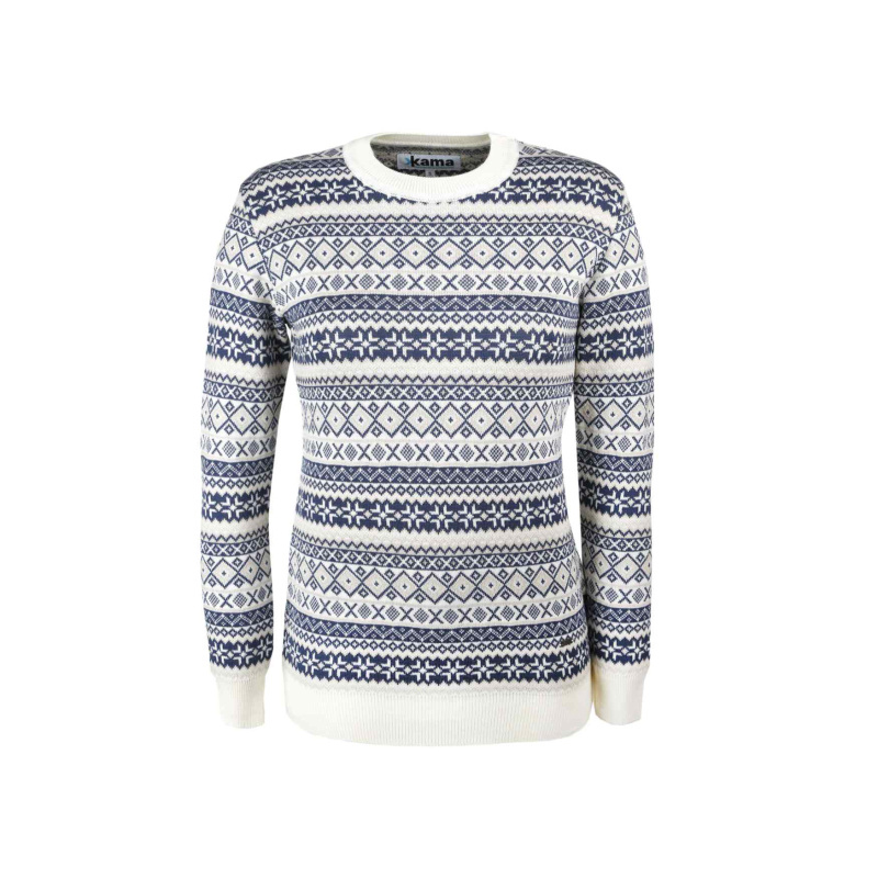 KAMA 5024 dámský merino svetr, přírodně bílý Velikost: XL