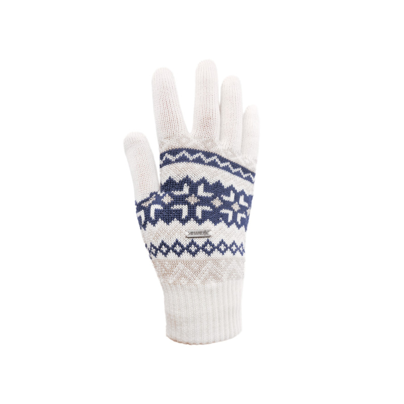 KAMA R107 Pletené Merino rukavice, přírodně bílé Velikost: L