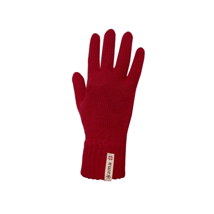 KAMA R101 Pletené Merino rukavice, červené Velikost: L