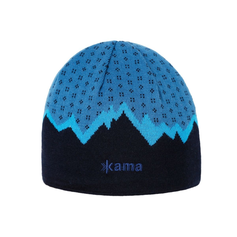 KAMA A169 Pletená Merino čepice UNI, tmavě modrá