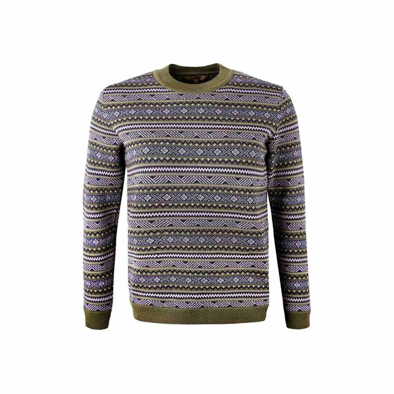 KAMA 5044 Merino svetr, zelená Velikost: XL