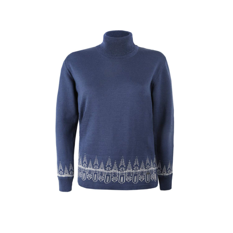 KAMA 5052 dámský merino svetr,  modrá Velikost: XL