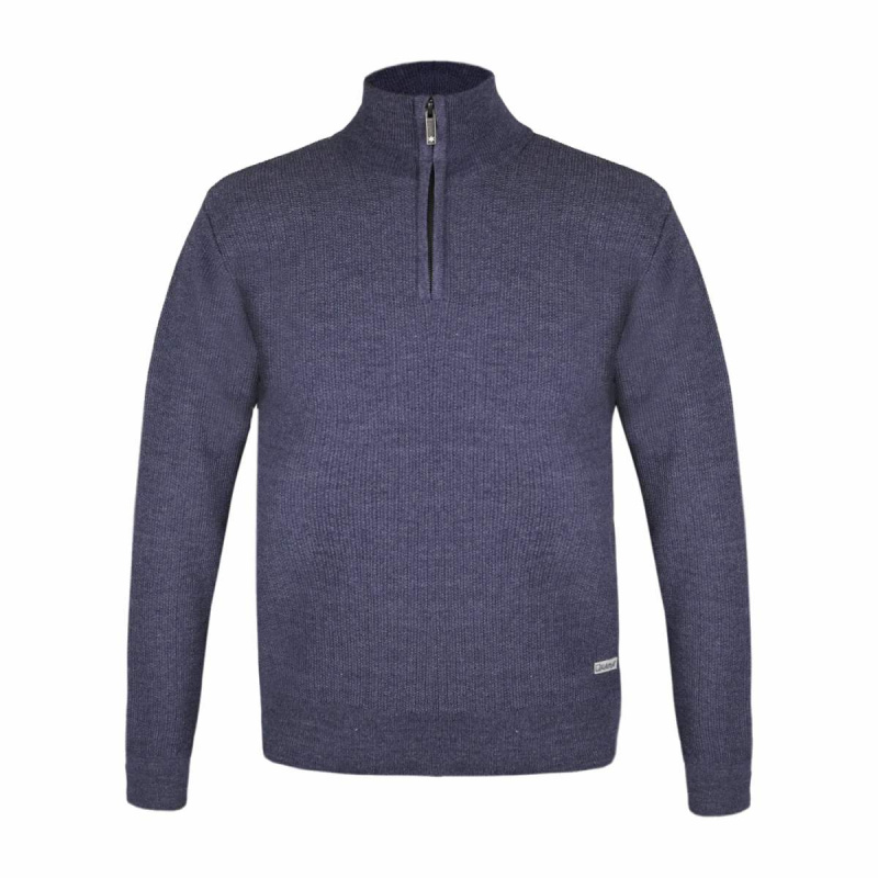 KAMA 4117 Sustainno merino svetr, tm. modrá Velikost: L