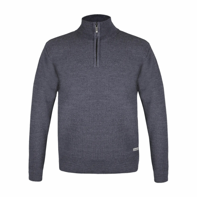 KAMA 4117 Sustainno merino svetr, tm. šedá Velikost: M